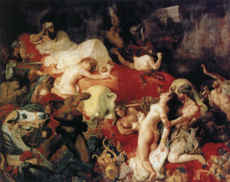 Eugene Delacroix Saar reaches death of that handkerchief Ruse Norge oil painting art